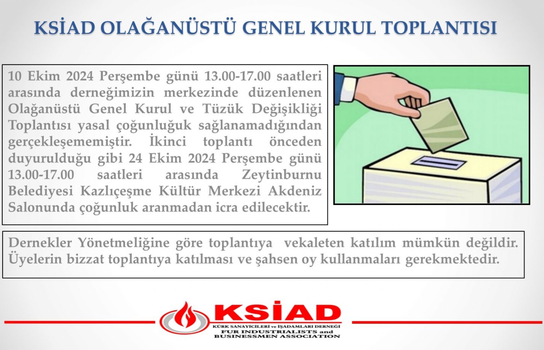 Ksiad Olağanüstü Genel Kurul Toplantısı